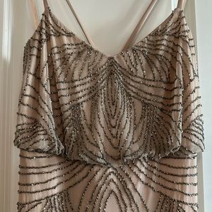 Adrianna Papell Beaded Pink Dress